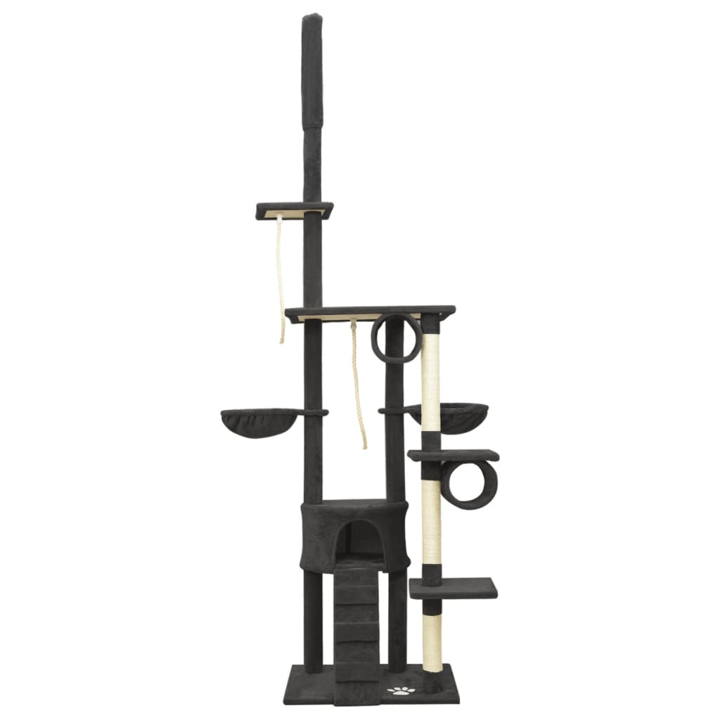 

vidaXL Kattenmeubel vloer tot plafond 220-240 cm donkergrijs