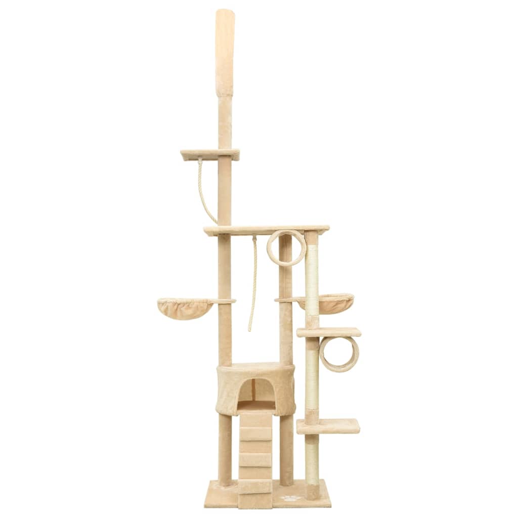 

vidaXL Kattenmeubel vloer tot plafond 220-240 cm beige