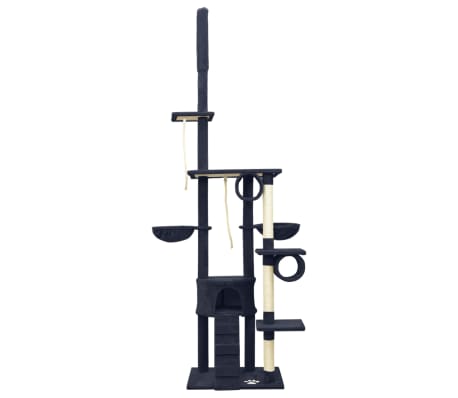 vidaXL Draskyklė katėms iki lubų, mėlynos spalvos, 220-240cm