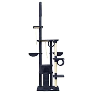 vidaXL Draskyklė katėms iki lubų, mėlynos spalvos, 220-240cm