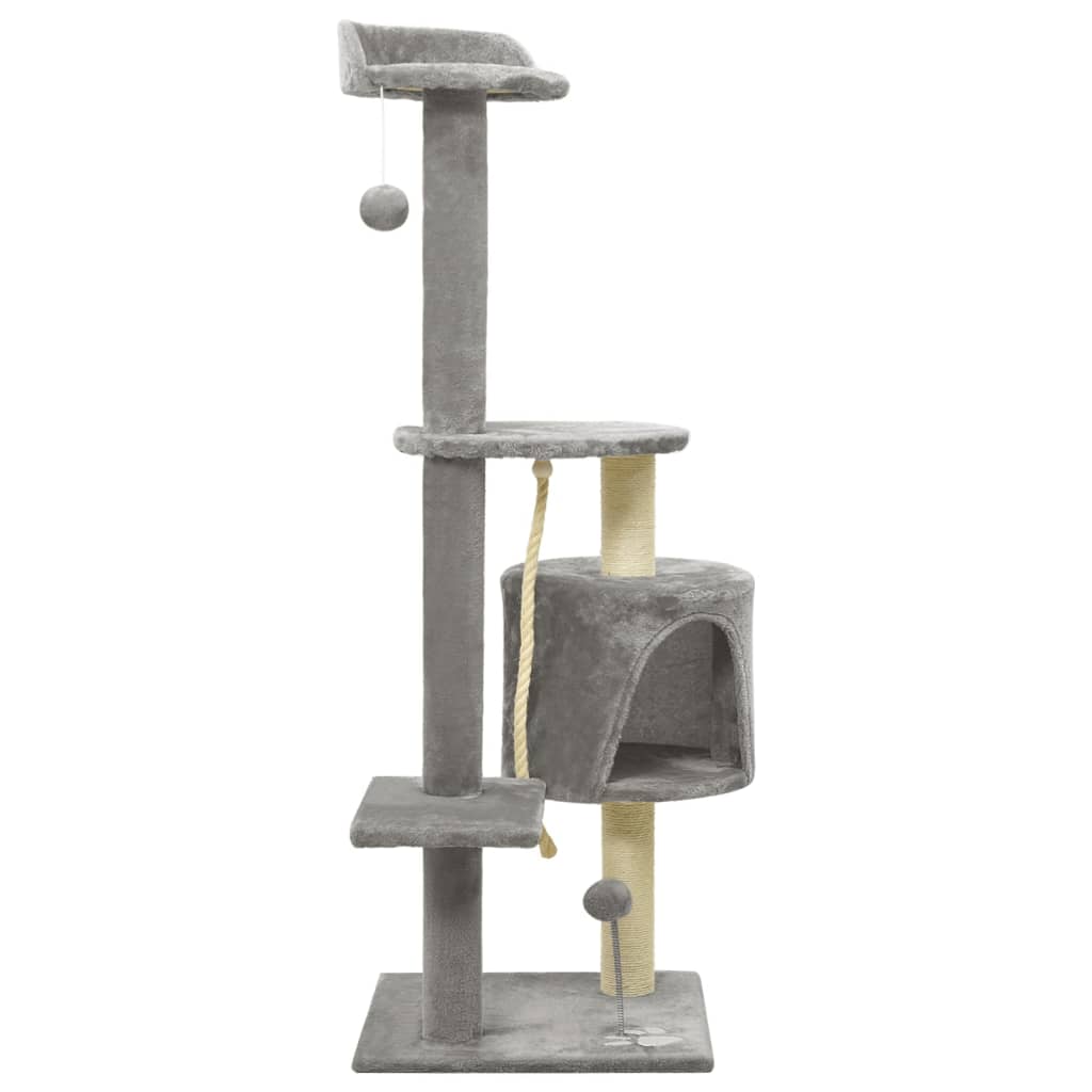 

vidaXL Kattenmeubel met sisal krabpalen 120 cm grijs