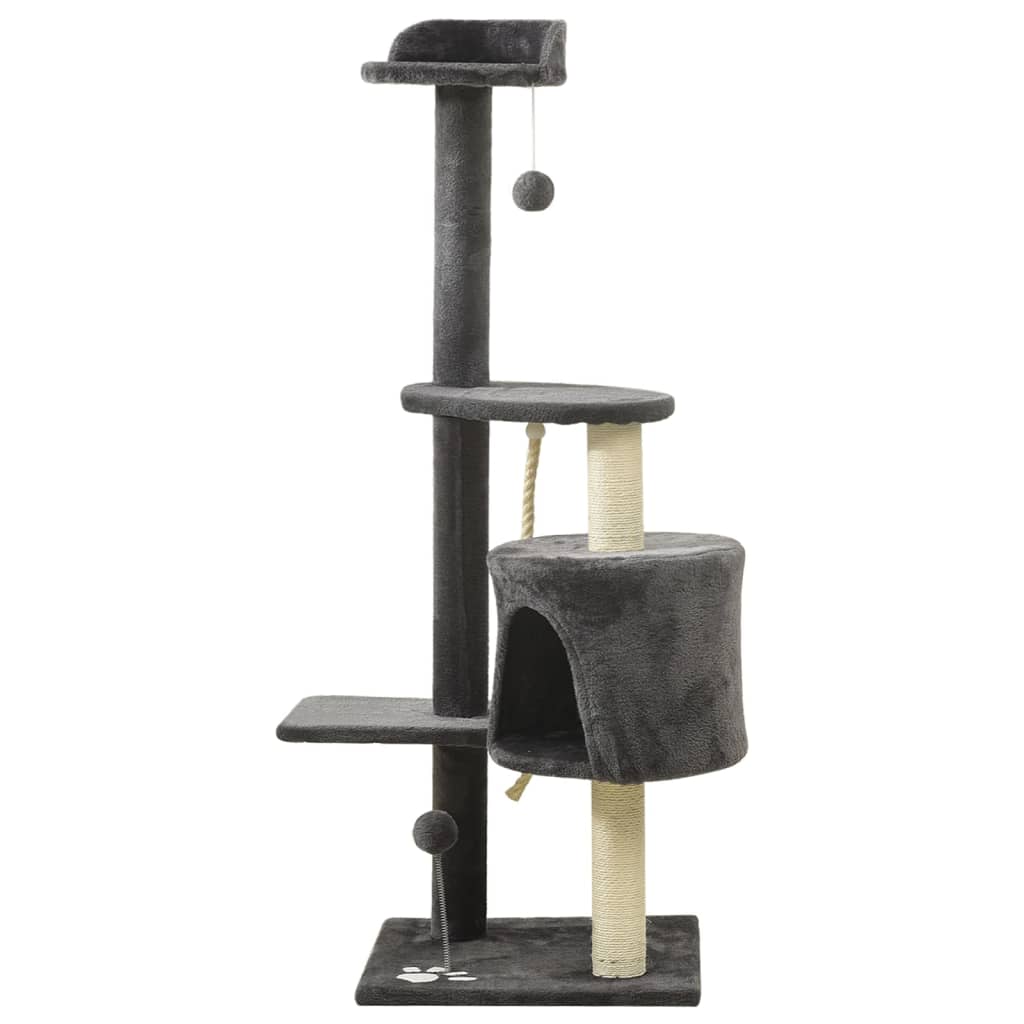 

vidaXL Kattenmeubel met sisal krabpalen 120 cm donkergrijs