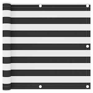 Balkonsko platno antracitno in belo 90x400 cm oksford blago