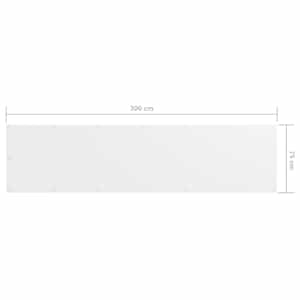 Balkónová zástěna bílá 75 x 300 cm oxfordská látka - obrázek 5