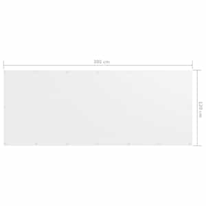 Balkónová zástěna bílá 120 x 300 cm oxfordská látka - obrázek 5
