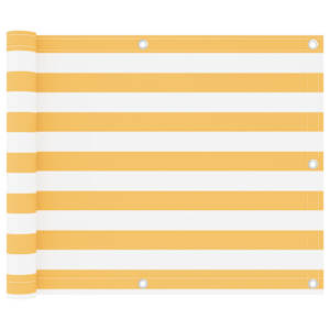 Balkonsko platno belo in rumeno 75x300 cm oksford blago