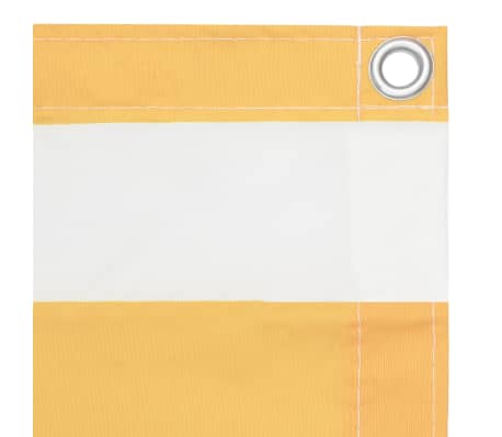 vidaXL Balkon-Sichtschutz Weiß und Gelb 75x300 cm Oxford-Gewebe