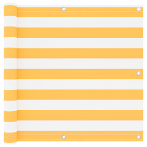 Balkonsko platno belo in rumeno 90x600 cm oksford blago