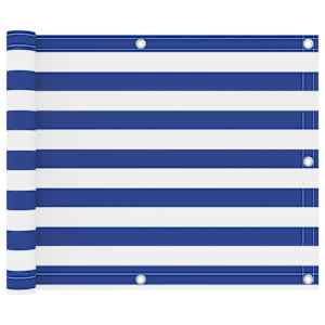 Balkonsko platno belo in modro 75x400 cm oksford blago