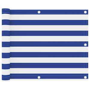 Balkonsko platno belo in modro 75x500 cm oksford blago