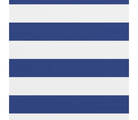 vidaXL Balkono pertvara, balta ir mėlyna, 75x600cm, oksfordo audinys