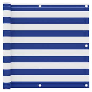 Balkonsko platno belo in modro 90x300 cm oksford blago