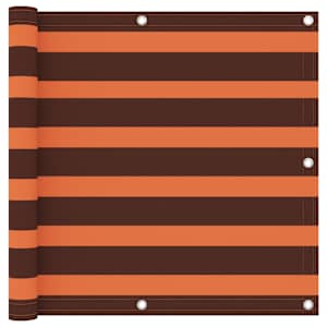 Balkonsko platno oranžno in rjavo 90x300 cm oksford blago