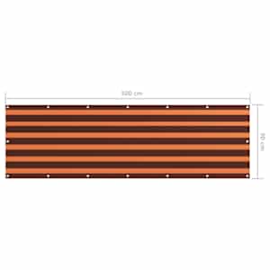 Balkónová zástěna oranžová a hnědá 90 x 300 cm oxfordská látka - obrázek 5