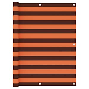 Balkonsko platno oranžno in rjavo 90x600 cm oksford blago