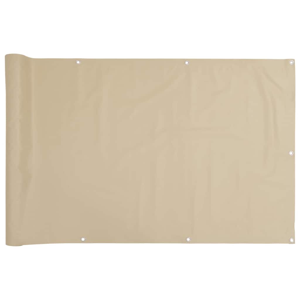 VidaXL Balkonscherm 120x400 Cm Oxford Stof Beige