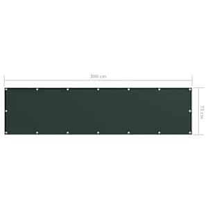 Balkónová zástěna tmavě zelená 75 x 300 cm oxfordská látka - obrázek 5