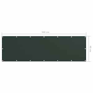 Balkónová zástěna tmavě zelená 90 x 300 cm oxfordská látka - obrázek 5