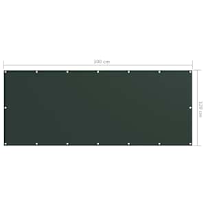 Balkónová zástěna tmavě zelená 120 x 300 cm oxfordská látka - obrázek 5