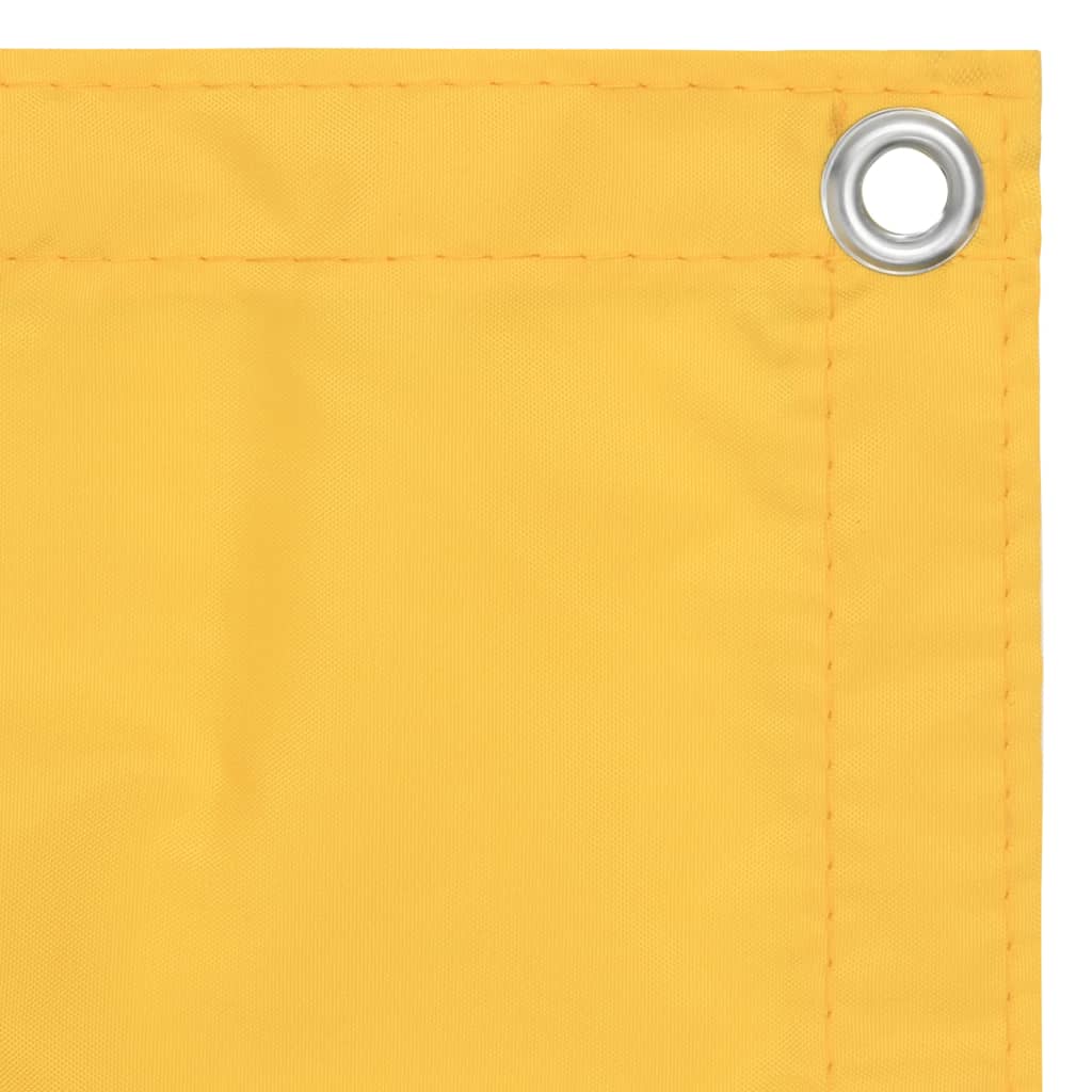 vidaXL Balkonscherm 75x400 cm oxford stof geel afbeelding
