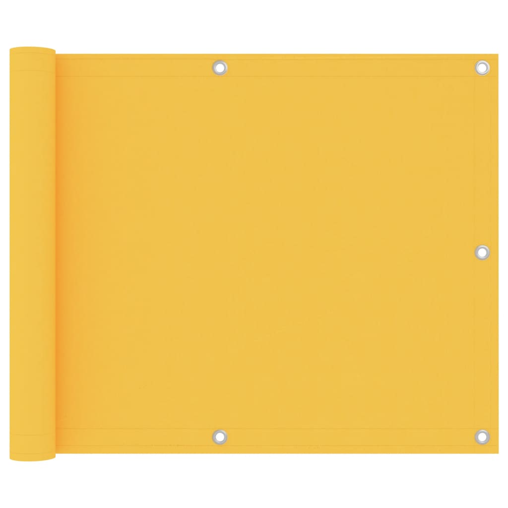 vidaXL altanafskærmning 75x600 cm oxfordstof gul