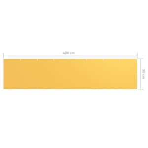 Balkónová zástěna žlutá 90 x 400 cm oxfordská látka - obrázek 5