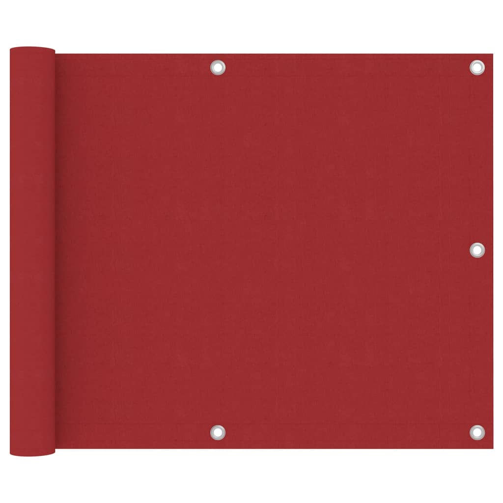 Toldo para balcón de tela oxford rojo 75x600 cm