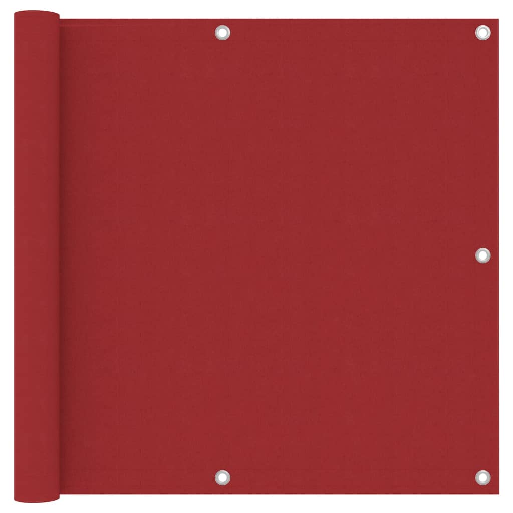 Toldo para balcón tela oxford rojo 90x500 cm