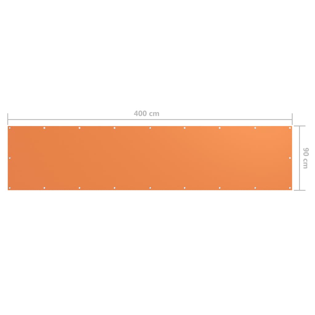  Balkónová markíza, oranžová 90x400 cm, oxfordská látka