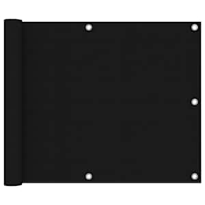 Balkonsko platno črno 75x400 cm oksford blago