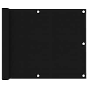 Balkonsko platno črno 75x600 cm oksford blago