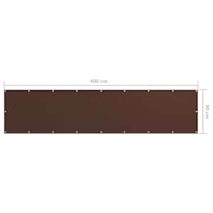 Balkónová zástěna hnědá 90 x 400 cm oxfordská látka - obrázek 5