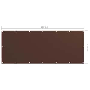 Balkónová zástěna hnědá 120 x 300 cm oxfordská látka - obrázek 5