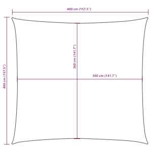 Senčno jadro oksford blago kvadratno 4x4 m antracitno - slika 10