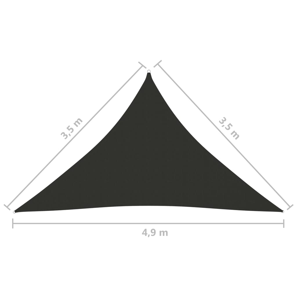 Żagiel ogrodowy, tkanina Oxford, trójkątny, 3,5x3,5x4,9 m
