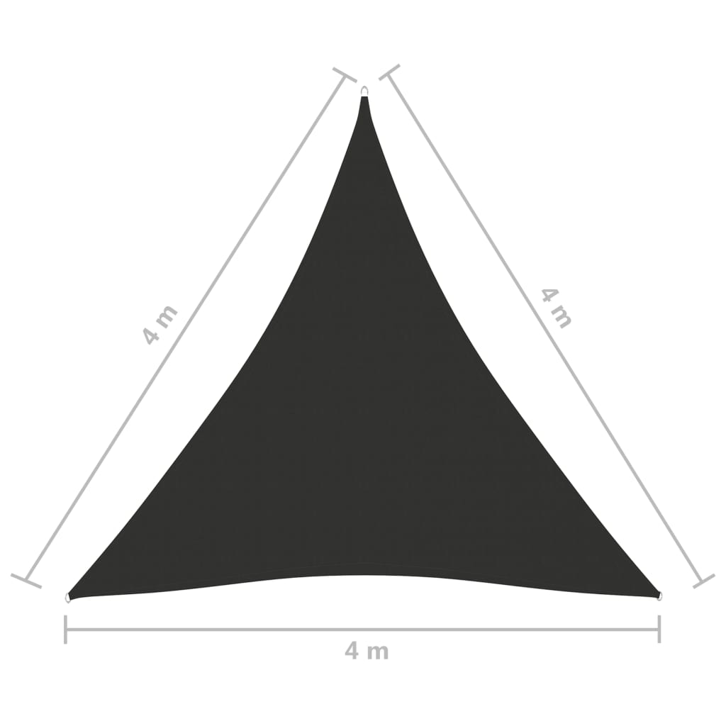 Żagiel ogrodowy, tkanina Oxford, trójkątny, 4x4x4 m, antracyt