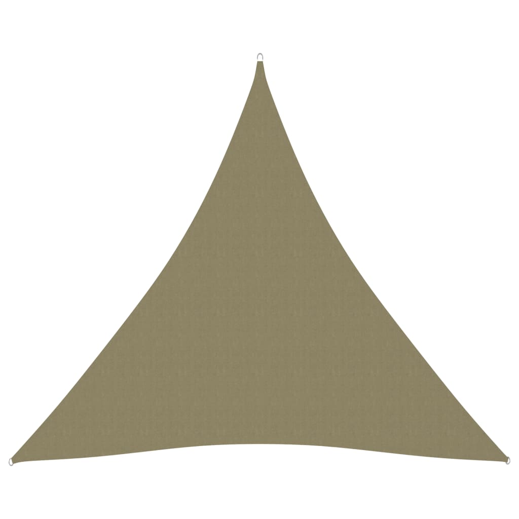 vidaXL Parasole a Vela Oxford Triangolare 4,5x4,5x4,5 m Beige