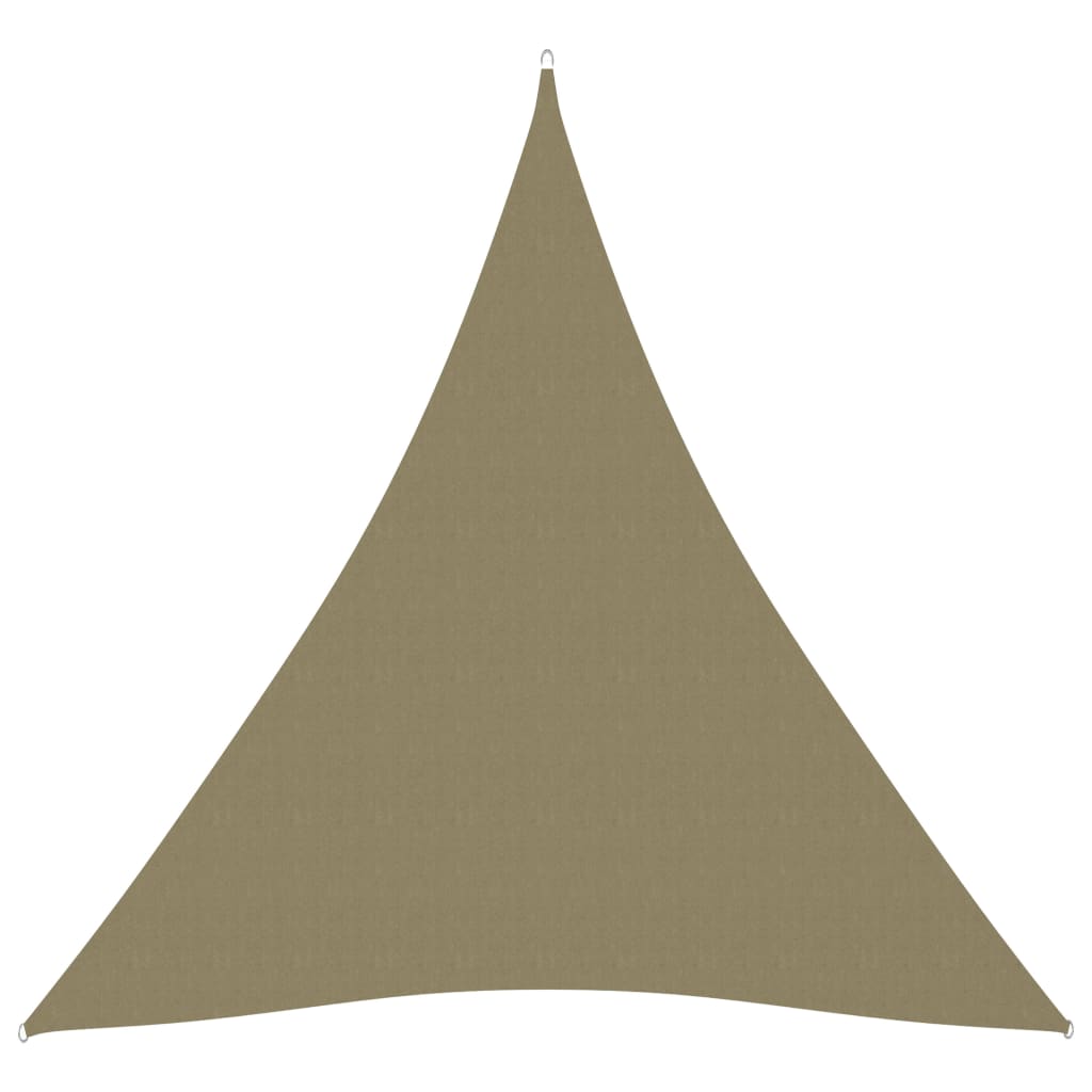 Toldo de vela triangular de tela oxford beige 5x7x