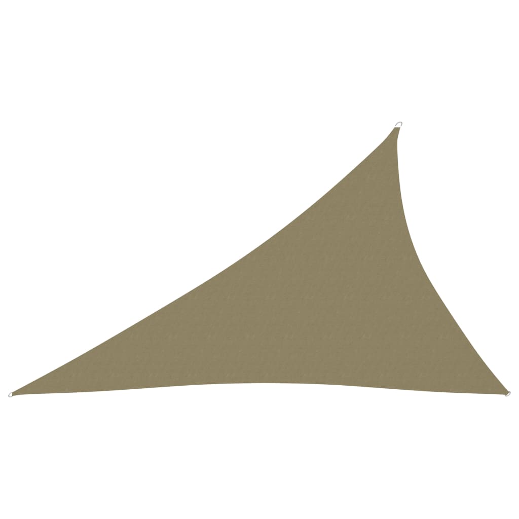 Toldo de vela triangular de tela oxford beige 4x5x
