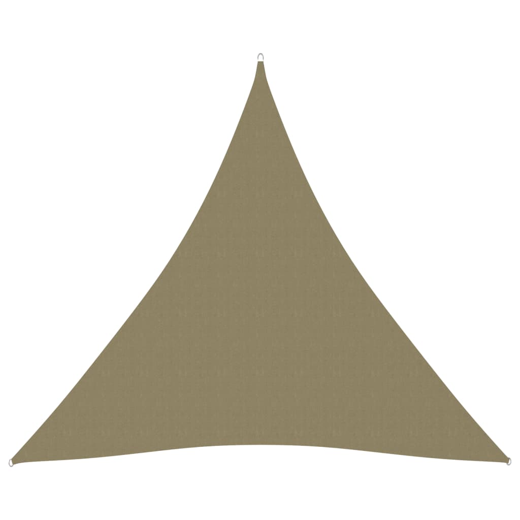 Toldo de vela triangular de tela oxford beige 6x6x