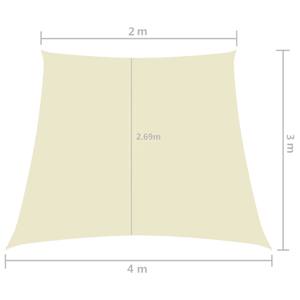 Stínicí plachta oxfordská látka lichoběžník 2/4 x 3 m krémová - obrázek 6