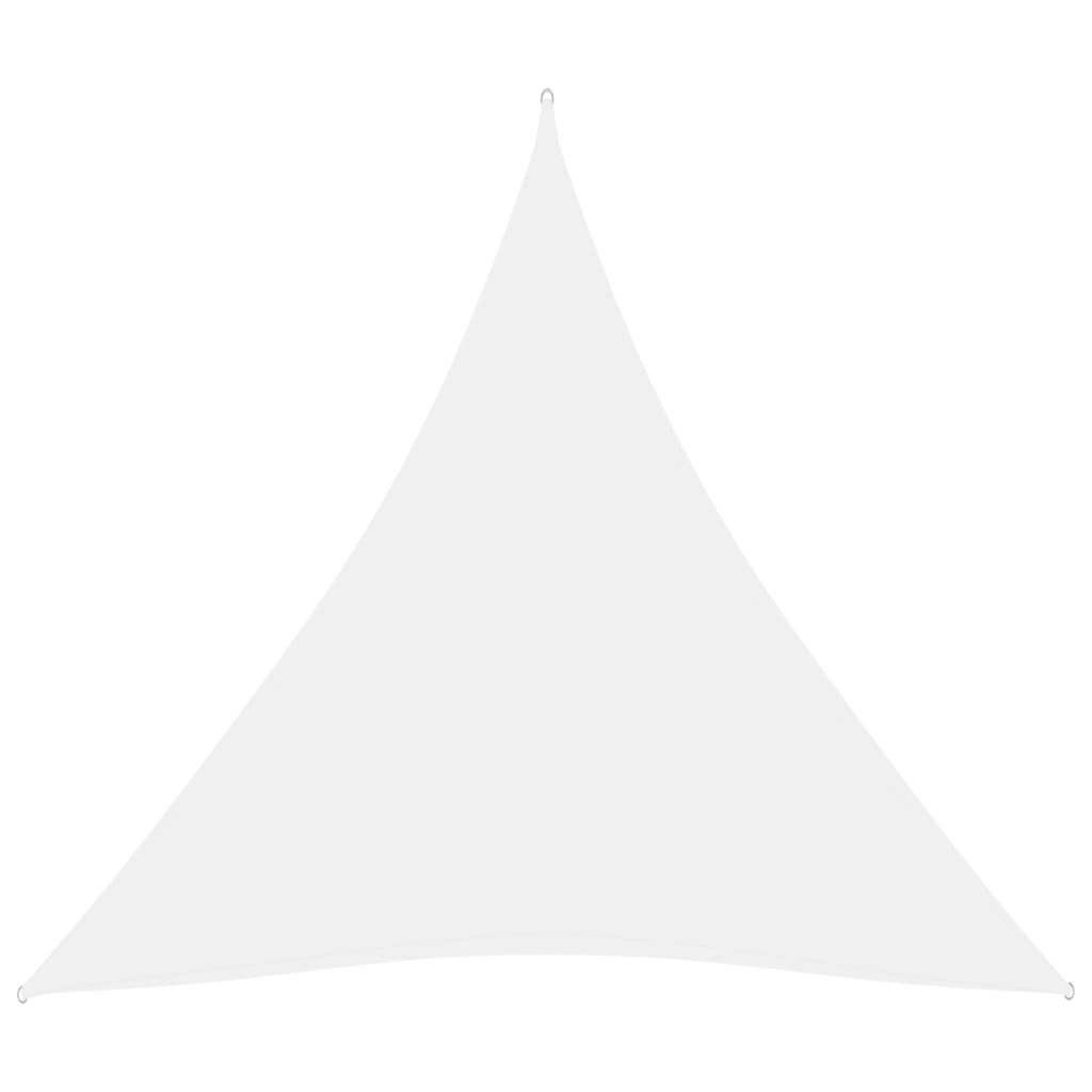 Toldo de vela triangular de tela oxford blanco 5x5