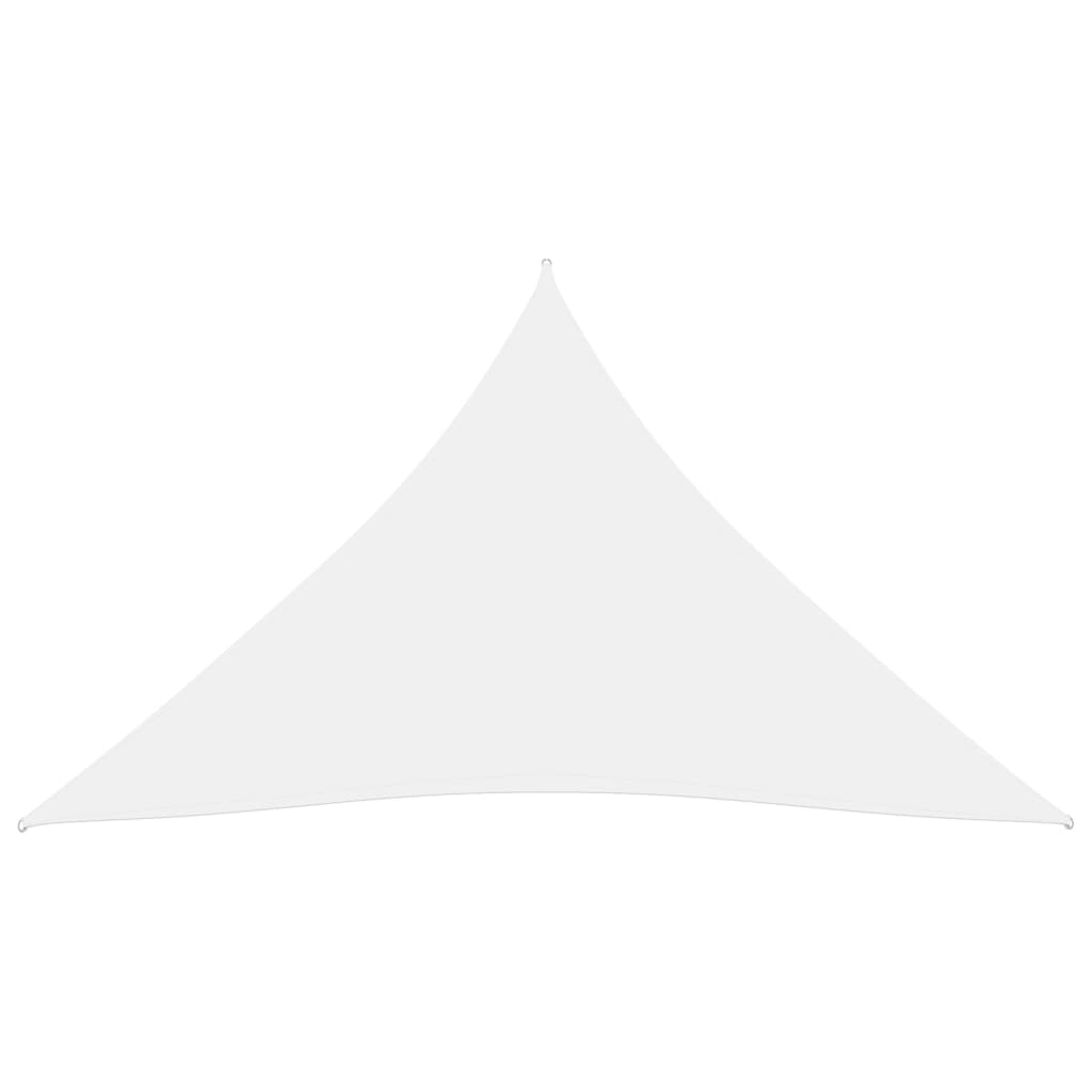 VidaXL Платно-сенник, Оксфорд плат, триъгълно, 5x7x7 м, бяло