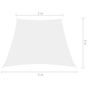 Stínící plachta oxfordská látka lichoběžníková 3/4 x 3 m bílá - obrázek 6