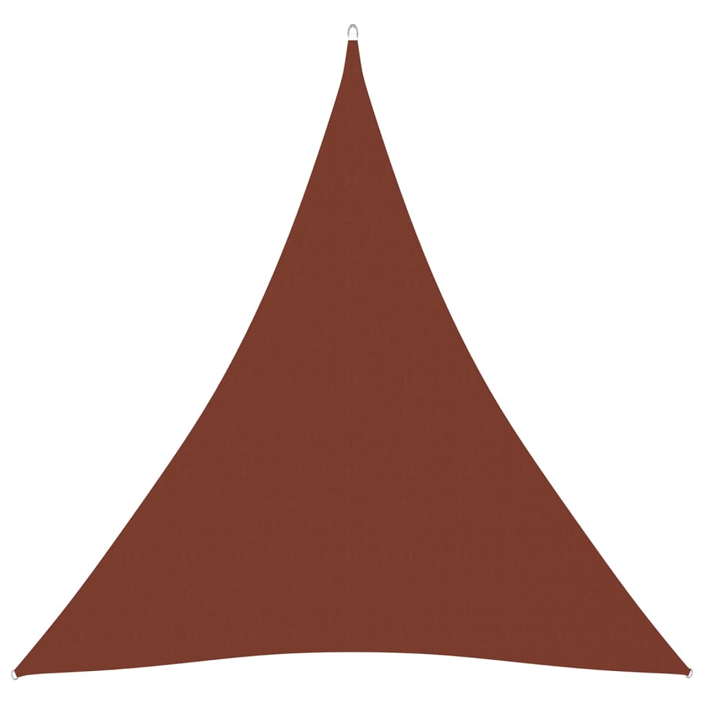 Toldo de vela triangular de tela oxford terracota