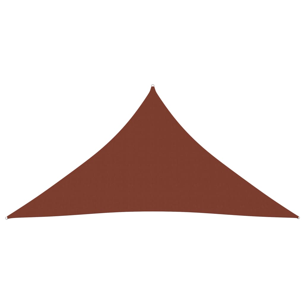  Tieniaca plachta oxfordská látka trojuholníková 3x4x4 m tehlová