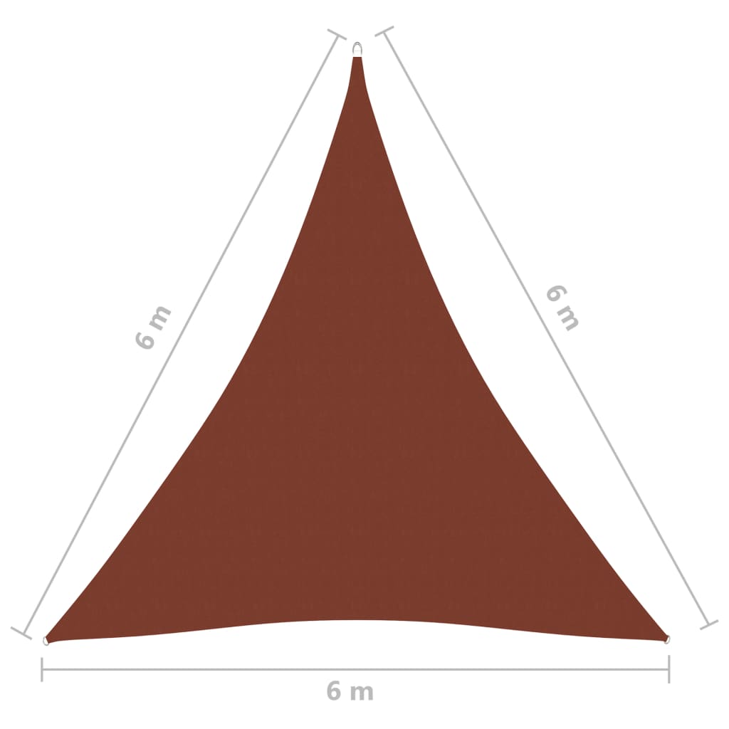 Prečunoliktava - Tev un tavai dzīvei - saulessargs, 6x6x6 m, trijstūra, sarkanbrūns oksforda audums