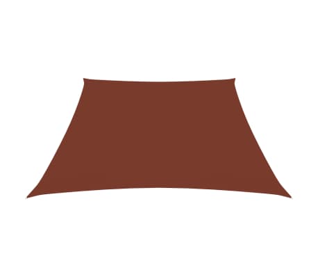 vidaXL Voile de parasol Tissu Oxford trap&egrave;ze 2/4x3 m Terre cuite