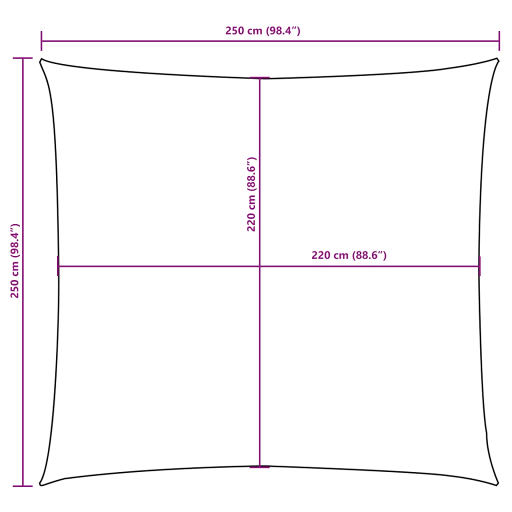 Żagiel ochronny 2,5x2,5m taupe UV wodoodporny