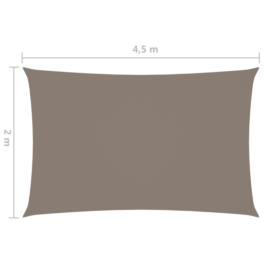 Jedro protiv sunca od tkanine pravokutno 2 x 4,5 m smeđe-sivo